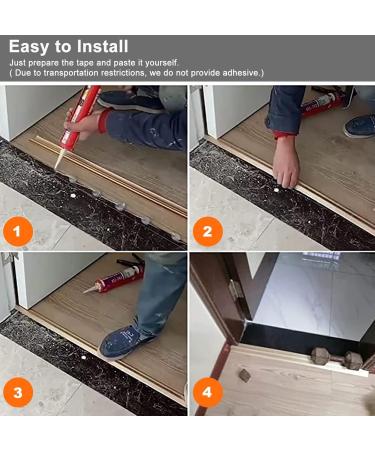 1.6 Inch Wide Indoor Narrow Floor Strip Matte Carpet Trim Transition Strip Easy to Install Thresholds Reducer Ramp for Front Door Doorways (Color : Black Size : 140cm/55.1in) Black 140cm/55.1in - Buy Online on GoSupps.com