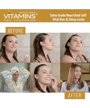 Vitamins Keratin Shampoo and Hair Mask Kit for Thin Fine Hair - Salon Protein Treatment Set for Dry, Damaged, Color Treated Hair - Buy Online on GoSupps.com