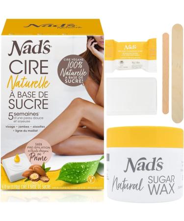 Nad's Natural Sugar Based Wax, Sugaring Sugar Hair Removal Wax, Sugar Paste for Hair Removal, Sugar Wax, Hair Removal Kit