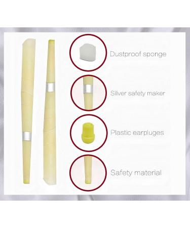 Rimiko 16-Piece Ear Candles Set Organic Beeswax Ear Wax Remover Non-Toxic Includes Protective Slices & Cotton Swabs + Free Detox Foot Pads - Buy Online on GoSupps.com