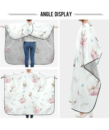 Buy Waterproof Barber Cape - Cotton Flower & Cheetah Pattern | Unisex Hair Cutting Bib for Men - International Shipping - Buy Online on GoSupps.com
