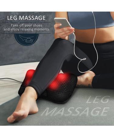 Electric Heat Massager Pillow for Back and Neck Pain Relief - Perfect Gift for Grandpa, Grandma, Teacher, Nurse - Christmas Present - Kneading Shoulder Massager for Sore Muscles - Black Cloth - Buy Online on GoSupps.com
