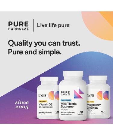 PureFormulas Milk Thistle Supreme 250 mg Liver Health & Antioxidant Support Non-GMO Vegetarian Capsules 60 Count - Buy Online on GoSupps.com
