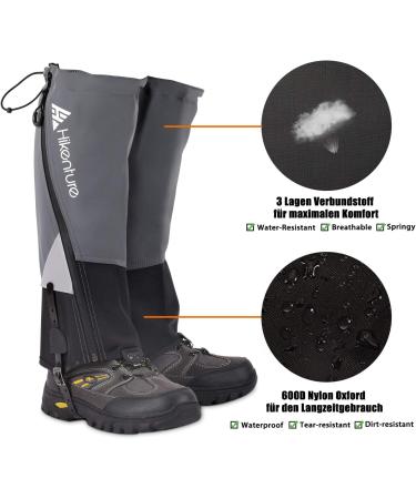 Hikenture Waterproof Gaiters for Men & Women - Protect Trousers & Shoes from Snow Rain & Insects | Ideal for Hiking Hunting & Biking - Buy Online on GoSupps.com