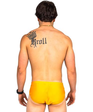 Hulkamania Yellow Wrestling Spandex Briefs Shorts - Medium | Lightweight & Durable - Buy Online on GoSupps.com