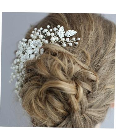 Beavorty bridal headpiece pearl headpiece Comb for Bridal Rhinestone Comb flower Hair Comb Rhinestone Hair Comb Wedding Hair Comb Wedding dress bride flower head - Buy Online on GoSupps.com