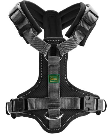 HUNTER Harness Maldon 53-71/M Black/Grey - Premium Adjustable Dog Harness for Comfortable International Shipping - Buy Online on GoSupps.com