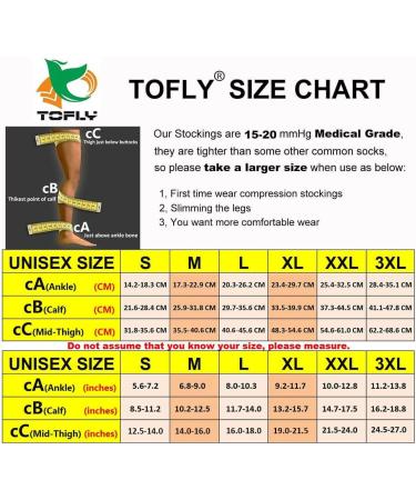 TOFLY Opaque Thigh High Compression Stockings 20-30 mmHg Firm Support - Silicone Band, Footless Sleeves for Varicose Veins & Edema - Black, L - Buy Online on GoSupps.com