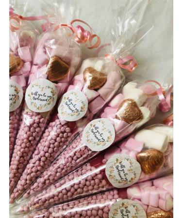 Baking Friends Will You Be My Bridesmaid Wedding Sweet Candy Cones Sweets Party Gift Cone Bags Filled Favour Bag Bridal Party Gift (6 Cones) - Buy Online on GoSupps.com