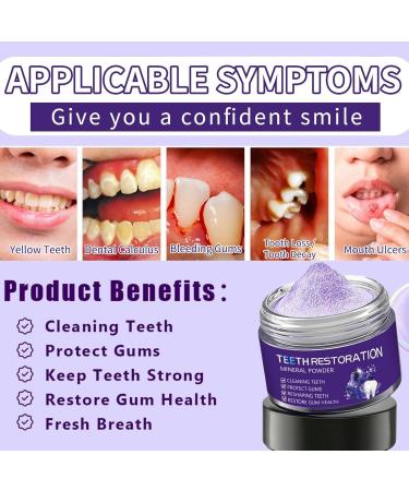 2Pcs Teeth Mineral Powder Mineral Tooth Powder Has A Significant Effect On Teeth and Gums No Sensitivity - Freshen Breath - Buy Online on GoSupps.com