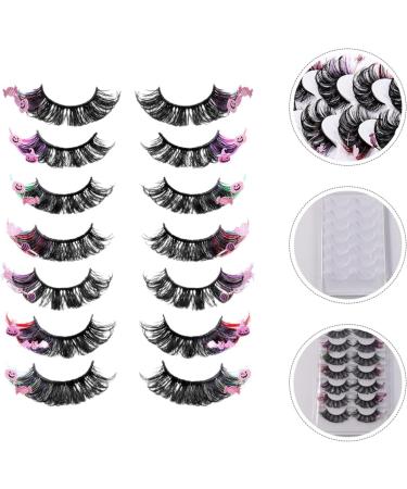 DRESSOOS 7 Pairs false eyelashes individual lashes fluffy eyelashes false lash extensions colored lashes faux eyelashes colored eyelashes lash clusters cosplay extend artificial fiber - Buy Online on GoSupps.com