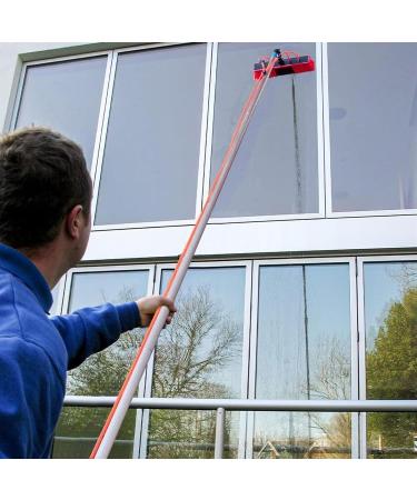 Telescopic Water Fed Pole for Cleaning Conservatory Roofs Photovoltaic Panels and Windows Suitable for Cleaners 35cm Brush Head 10M/33FT - Buy Online on GoSupps.com