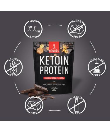 Ketoin Protein Shake - Keto-Friendly Concentrate with KCAA & MCT - Chocolate 500g - Ideal for Ketosis & Sports Diets - Buy Online on GoSupps.com