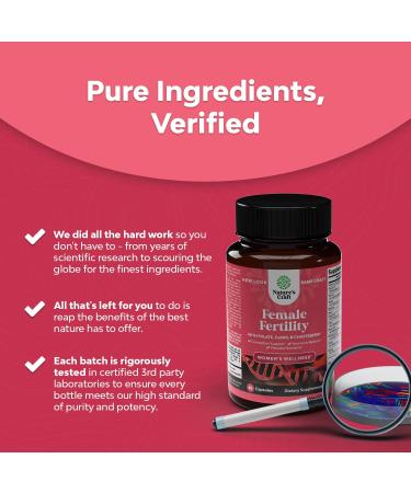 Female Fertility Supplement - Prenatal Multivitamin with Choline, Inositol, Ashwagandha & CoQ10 for Enhanced Fertility Support - Buy Online on GoSupps.com