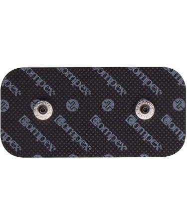 Compex Easy Snap Electrodes 2x4 Inch - 5 Pack (10 Electrodes) - Black for Muscle Stimulators - Buy Online on GoSupps.com