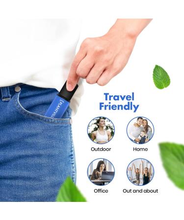 Organic Peppermint Essential Oil Rollerball Roll On - Relieves Head Tension Pregnancy Essentials Soothes Aches - Premium Quality Therapeutic Grade Aromatherapy - Buy Online on GoSupps.com