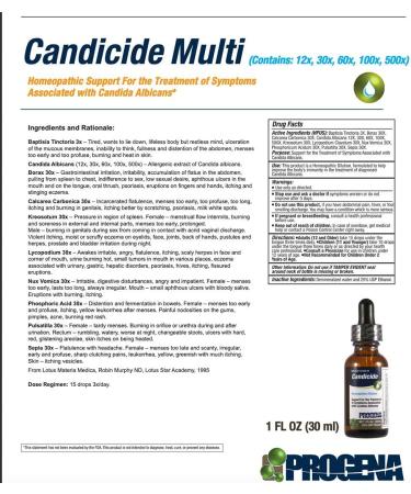 PROGENA Candicide Multi Sublingual Drops - Powerful Immune Support | Fast International Shipping - Buy Online on GoSupps.com