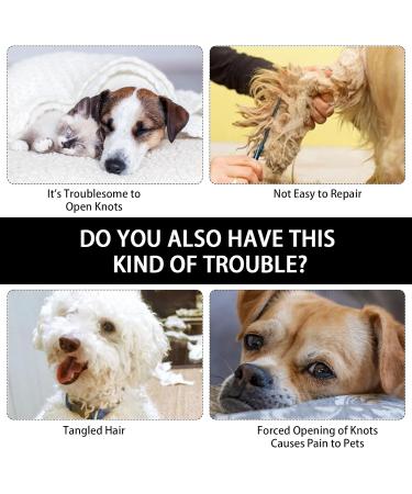 3-Piece Knitting Comb for Cats & Dogs | De-Knot Comb for Pet Grooming & Hair Removal - Black - Buy Online on GoSupps.com