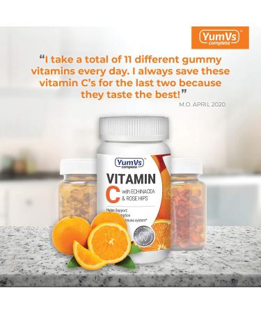 YumVs Vitamin C with Echinacea & Rose Hips - 60 Orange Flavor Jellies - Buy Online on GoSupps.com