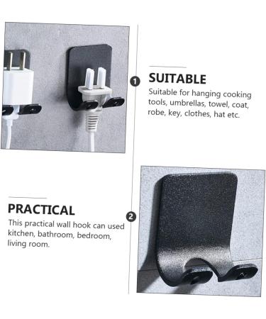 Osaladi 4-Piece Wall Bracket Hooks - Space Aluminum Razor Holder & Clothes Rack - DIY Bathroom & Cabinet Storage Solution - Buy Online on GoSupps.com
