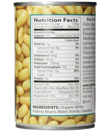 Eden Organic Cannellini White Kidney Beans 15 Oz - Buy Online Now! - Buy Online on GoSupps.com