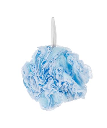 Healeved Mesh Bath Ball Bath Scrubber Shower Puff Tub Scrubber Foam Sponge Loofah Shower Bubble Sponge Bath Sponges for Shower Body Wash Sponge Bath Loofah Gloves Hanging Girl Bath Brush Sky-blue