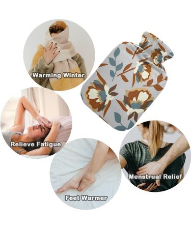 Naanle Peonies & Poppy Flowers Hot Water Bottle - 1L Transparent Heat & Cold Therapy for Pain Relief Bed Hand & Feet Warmer - Buy Online on GoSupps.com