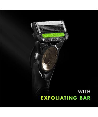 Gillette Labs Men's Razor + 1 Blade Refill + Exfoliating Bar | Premium Magnetic Stand | Black & Gold Edition - Buy Online on GoSupps.com