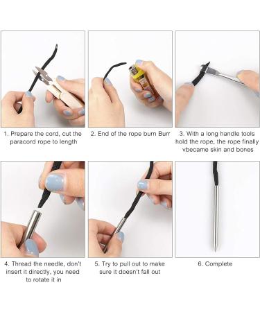 14 Pcs Paracord Needle Set with Marlin Spike and Smoothing Knotters Tool - Stainless Steel Accessories for Paracord and Leather Work - Buy Online on GoSupps.com