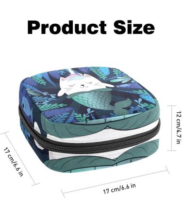 Magic Cat Unicorn Mermaid Sanitary Napkin Storage Bag | Portable Menstrual Cup Pocket for Teen Girls & Women - Buy Online on GoSupps.com