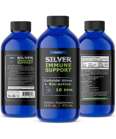 Colloidal Silver Spray - 16 Oz Bioactive Ionic Silver Solution for Adults & Kids | Immune Support & Relief for Eyes Ears Nose Throat | Pet Safe Option - Buy Online on GoSupps.com