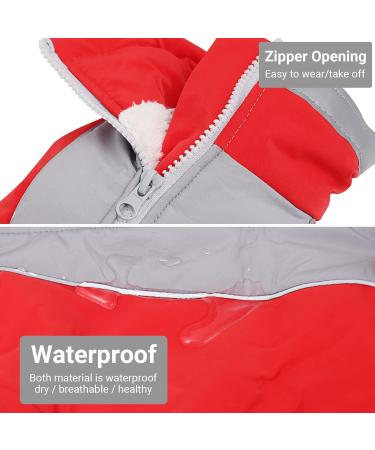Dog Jacket | Waterproof Fleece Lined Winter Coat for Small Female Dogs | Warm Autumn & Winter Clothing - Buy Online on GoSupps.com