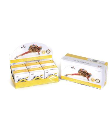 Nasara Original Kinesiological Physio Sport Tape: 6er box with 6 tapes for sports and medicine including free video instructions roll size 5cm x 5m yellow