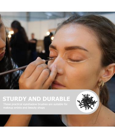 KALLORY 50pcs Makeup Sponge Make up Sponges for Face Brush Eyeshadow Cleaning Brush Lip Brush Disposable 1 count (Pack of 1) Black - Buy Online on GoSupps.com