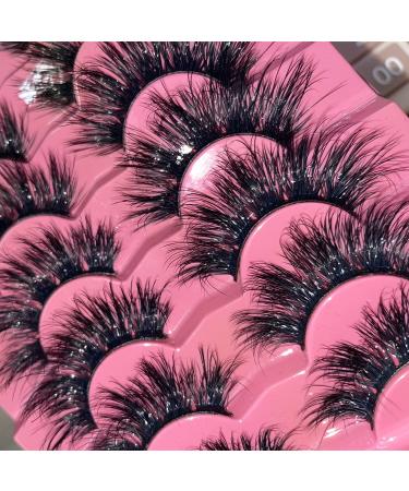 Fanxiton 8D Volume Fluffy Mink Lashes - Dramatic Curly Wispy False Eyelashes 7 Pairs Pack - Buy Online on GoSupps.com
