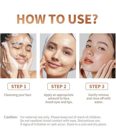 Masque l'argile et la vitamine C au curcuma masque hydratant claircissant pour le visage masque l'argile nettoyant en profondeur am liore les points noirs l'acn et les taches brunes - Buy Online on GoSupps.com