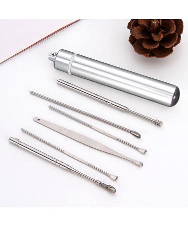 lsslmk Ear 6-in-1 Tools Ear Ear Kit Removal Cleaner Removal Earwax Wax Pick Reusable Tools & Home Improvement Heads Remover from Face (Silver One Size) Silver One Size - Buy Online on GoSupps.com
