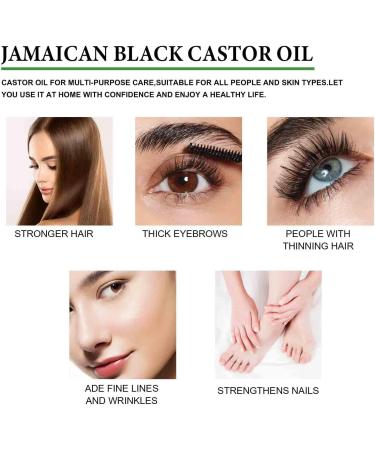 Fufu Girls Jamaican Black Castor Oil Organic Castor Oil 100% Pure Cold Pressed Black Castor Oil Essential Oils for Body Face & Skin Moisture Nails & Eyelashes 2pc - Buy Online on GoSupps.com