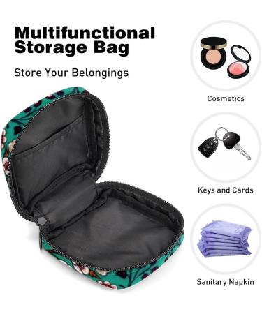 Vintage Flower Pattern Period Bag - Sanitary Napkin Storage & Travel Makeup Pouch Color5196 - Buy Online on GoSupps.com