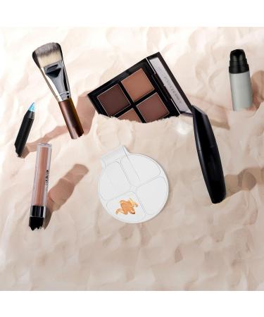 Palette de Maquillage en Acrylique Portable 2 Pi ces Palette Ronde 4 Compartiments Outil de M lange de Pigments pour Fond de Teint et Correcteur Accessoire Cosm tique - Buy Online on GoSupps.com