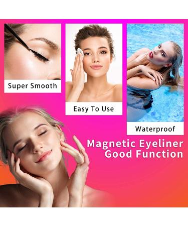 Natural Look Magnetic Eyelashes Kit - 3 Pairs with Upgraded Eyeliner & Applicator | No Glue, Reusable - Buy Online on GoSupps.com