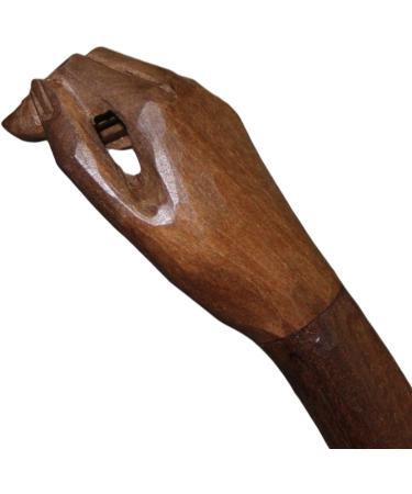 Hand-Carved Nora Back Scratcher - 50cm Curved Lime Wood Dark Stained Made in Germany | International Shipping - Buy Online on GoSupps.com
