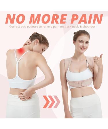 Women's Posture Corrector Adjustable Posture Invisible Back Support Can Relieve Waist Neck Shoulder aand Collarbone Back Pain S-M Pink - Buy Online on GoSupps.com