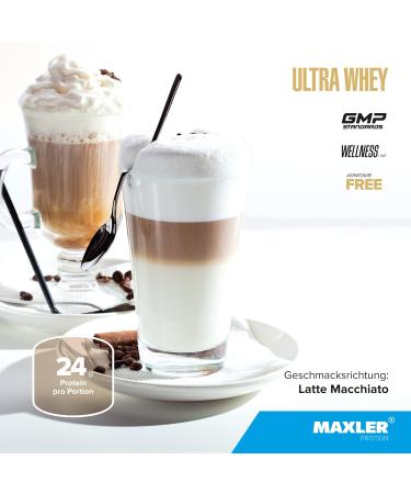 Maxler Ultra Whey Protein - 24g Protein per Serving - Pure Whey Protein Powder with BCAA - Latte Macchiato Flavor - 300g - International Shipping Available - Buy Online on GoSupps.com
