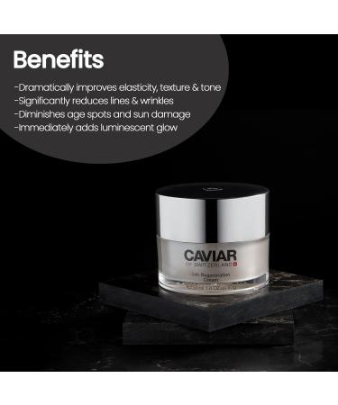 Caviar Face Moisturizer Regenerate Cream | Anti-Aging Hyaluronic Acid & Resveratrol Facial Treatment | 1.6 Oz Hydrating Cream for All Skin Types - Buy Online on GoSupps.com