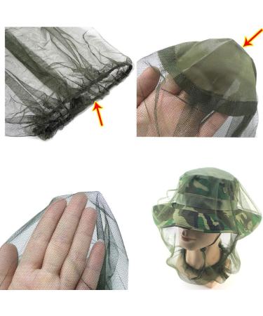 Minelife 4 Pack Head Net Face Mesh Mosquito Hat for Camping Hiking Fishing - Green - Buy Online on GoSupps.com