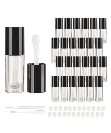 Cosidea empty 6 ml big doe foot magic wand-lip-gloss tubes for DIY-lip gloss black round lip-gross container with a thick wand 14 pieces - Buy Online on GoSupps.com