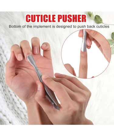 2 in 1 Nail Skin Pliers & Cuticle Cutters - Professional Stainless Steel Nail Tongs & Tweezers for Toenails & Fingernails - Silver | Best Nail Skin Remover - Buy Online on GoSupps.com
