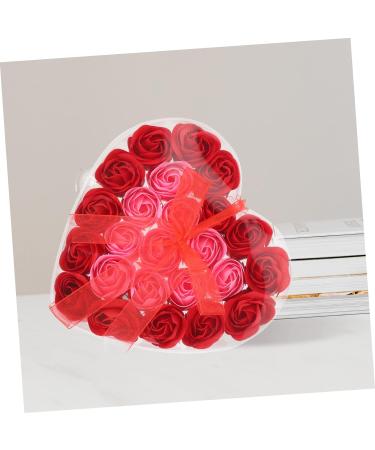 FOMIYES 4pcs Valentine's Day present rose flower soap bath soap rose asmr floral scented bath soap immortal wedding decor Party Artificial soap flower plastic flower arrangement delicate 17.5x17cmx4pcs As Shownx4pcs - Buy Online on GoSupps.com
