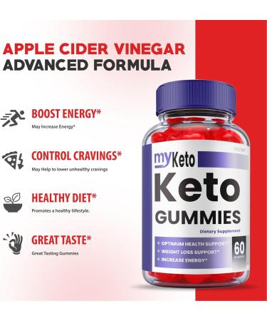 Healthy My Keto Gummies - Vegan Formula with ACV for Weight Loss - 1000mg Apple Cider Vinegar (60 Gummies) - Buy Online on GoSupps.com